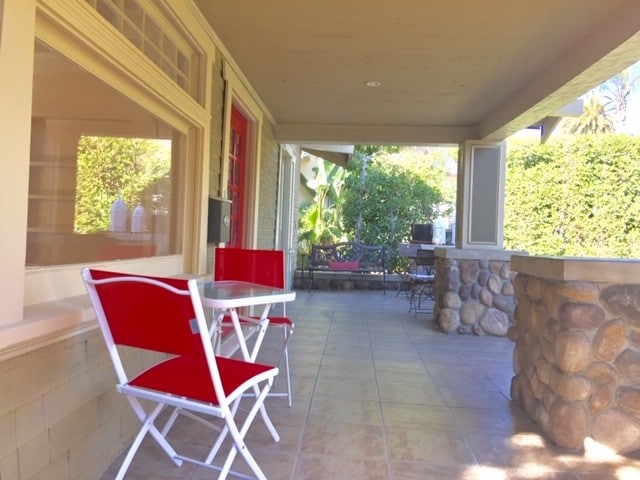 Front porch from driveway