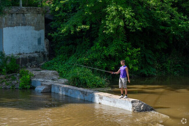 Deer Creek in Riley Park is a popular fishing destination for Rockfield anglers.