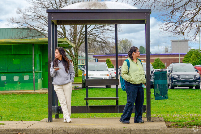 Bloomington Transit has bus stations located in Park Ridge East and the east side of town.