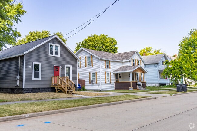 Intimately placed homes line the streets of Menominee North, Oshkosh.