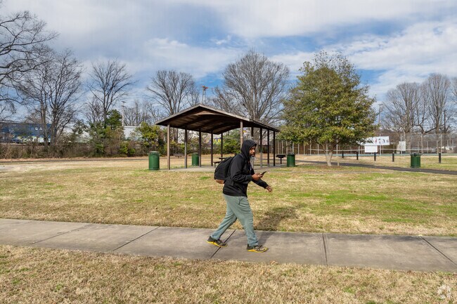 Get your steps in on the paved walking path at Glenview Park in Memphis.