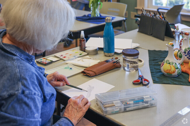 Enjoy a class in water color at the Senior Center in Common Pasture.