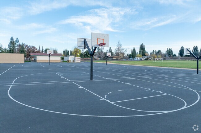 Basketball and other sports are accessible for students at Live Oak Middle School.