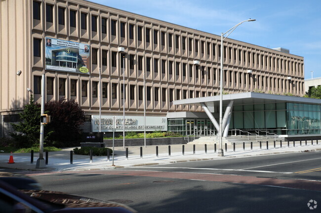 45˚ view of front of building (pre-construction)