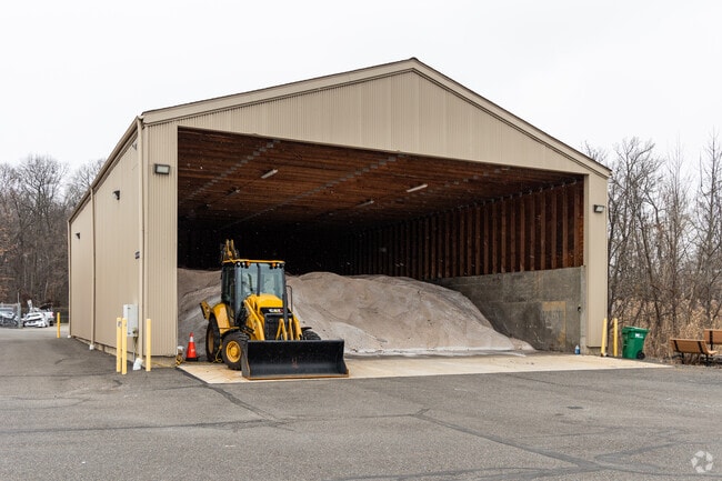 The townships where Levittown presides have salt stored for the winter months.