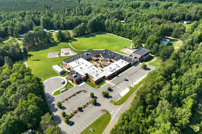 Aerial view of Byrd Elementary School.