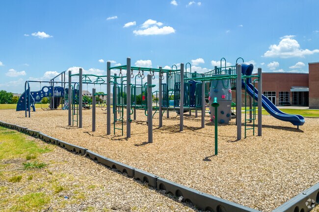 A playground for older students provides a challenge at Savannah Elementary School.