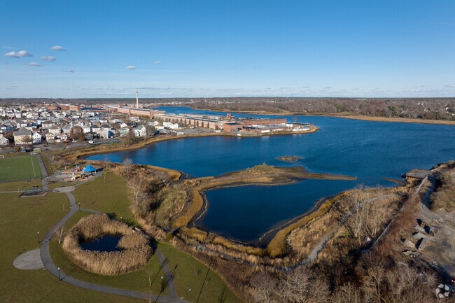 Take in scenic views of the Acushnet River from peaceful Riverside Park.