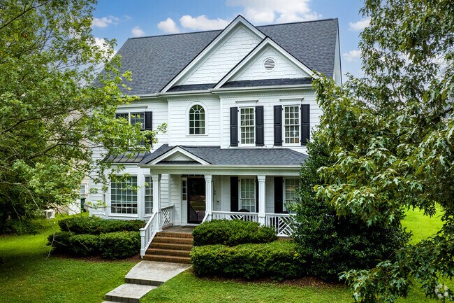 Trees provide shade to most homes in Southwest Morrisville, NC.