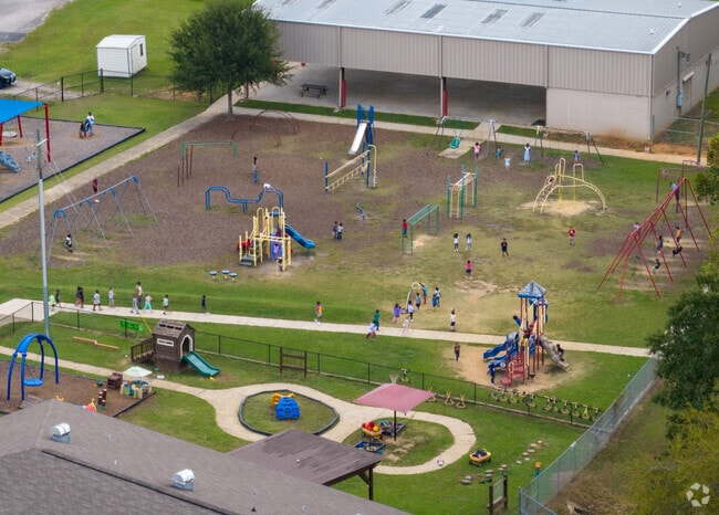 Coosada Elementary School has outdoor activities to keep the students fit.