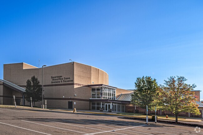 Junior and senior high school students gather together on this beautiful campus in Burgettstown.