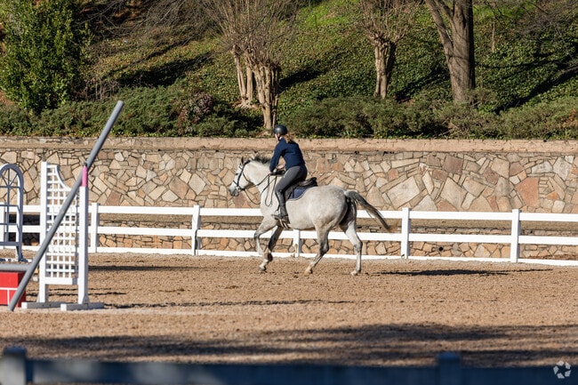North of Buckhead Forest, people train with or ride horses at Chastain Park.