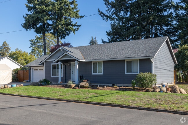A simple ranch home sits on 12th St in Downtown Washougal.