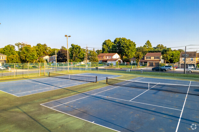 James F. Cooper Elementary School has tennis courts nearby.