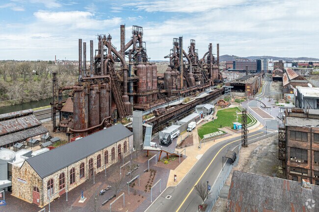 The old Bethlehem Steel Plant has been repurposed as Steel Stacks, an unique outdoor venue.