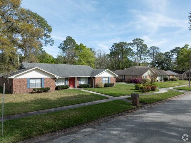 Most of the neighborhood had sidewalks for the residents to enjoy.