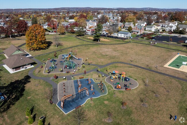 Rotary Park has a large playground for the kids.