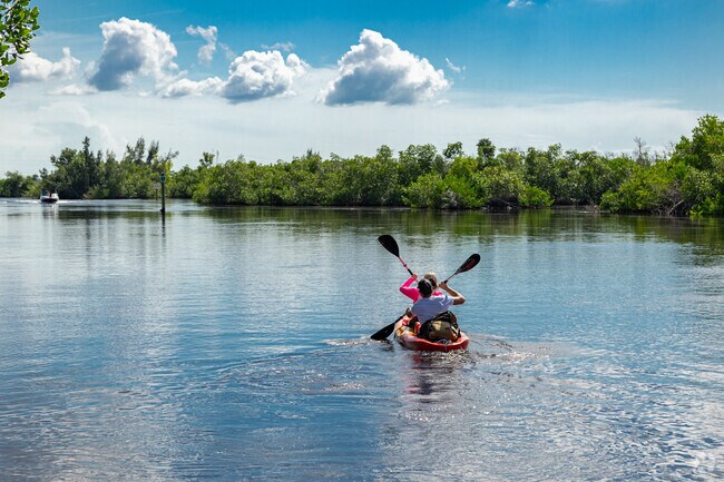 Life in Cape Coral revolves around outdoor activities, such as kayaking.