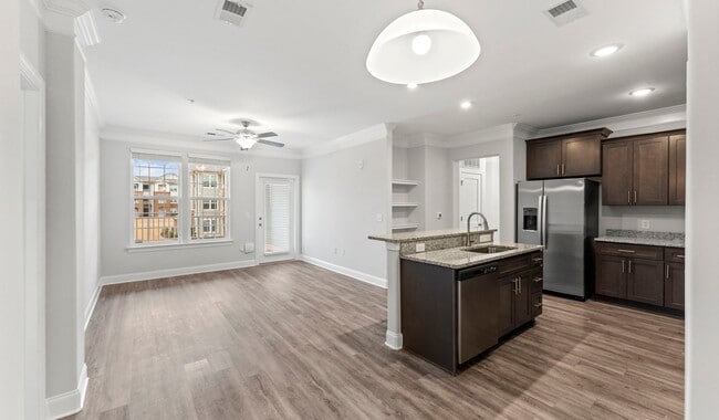 Modern ktichen and spacious living area