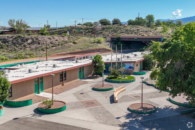 The courtyard at Pojoaque Middle School.