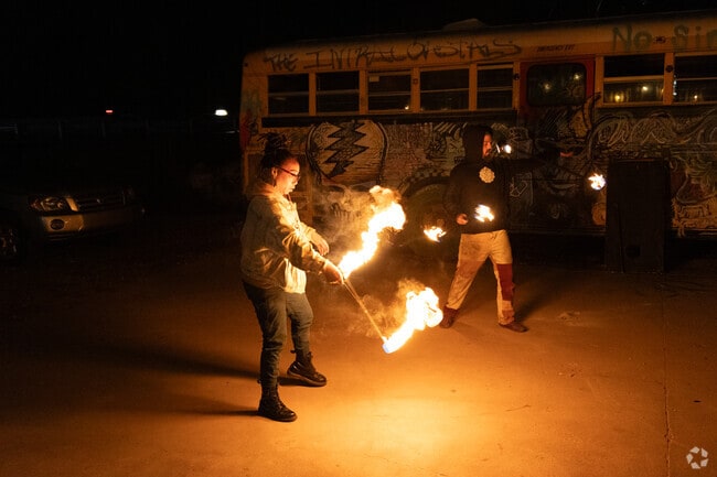 Once a month local flow artists and performers gather in Williamston to teach and enjoy.