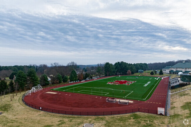 The Dragon Stadium at Glenelg Country School  is a turf field with a six-lane track.