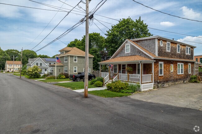 Rows of colorful homes line the streets of East Weymouth