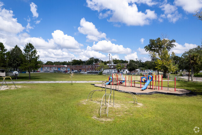 Annie R. Morgan Elementary provides a playground for the little kiddos.