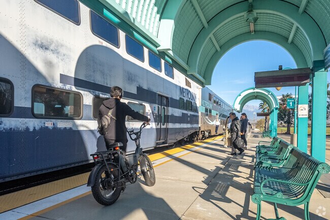 Pedley train station offers easy access to commuter travel in Jurupa Valley.