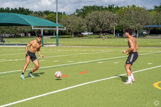 Fun training sessions are held after school at Tequesta Trace Park next to The Springs.