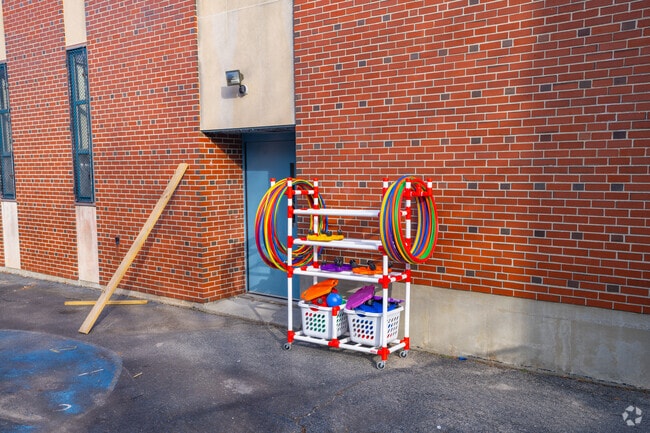 Mary Lyon High School in Brighton has a couple of courtyards.