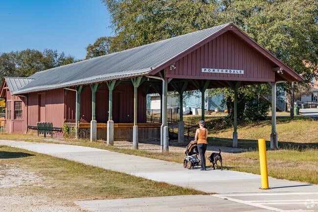 The Porterdale depot is an old train station that has been converted for public use.