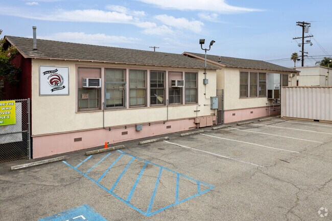 Classrooms at Avalon High School are painted in the school's colors.