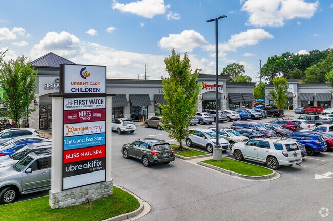 Popular businesses, like First Watch, are conveniently located in Dupont.