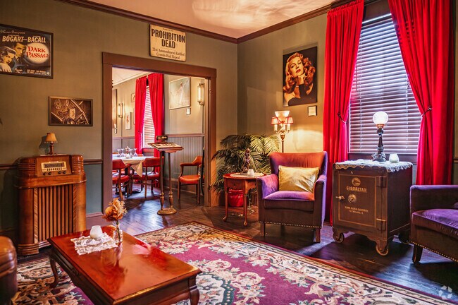 Enjoy a cocktail at Jimmy's Place, a speakeasy in Olmsted Falls.