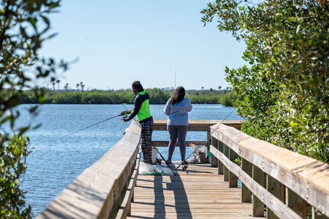 Fishing is popular along the pier at Mary McLeod Bethune Park Westside.