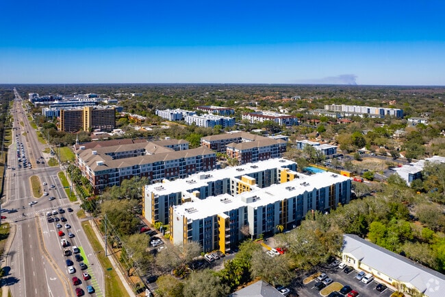 Apartment complexes are visible throughout University Hillsborough .