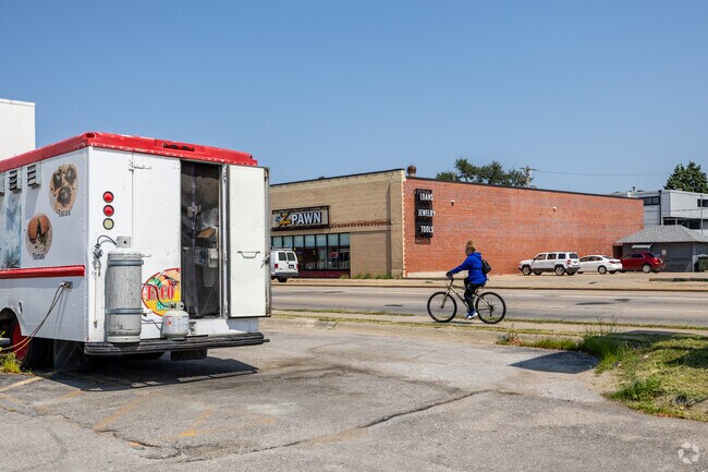 Take a quick bike ride to the taco truck in Clinton.