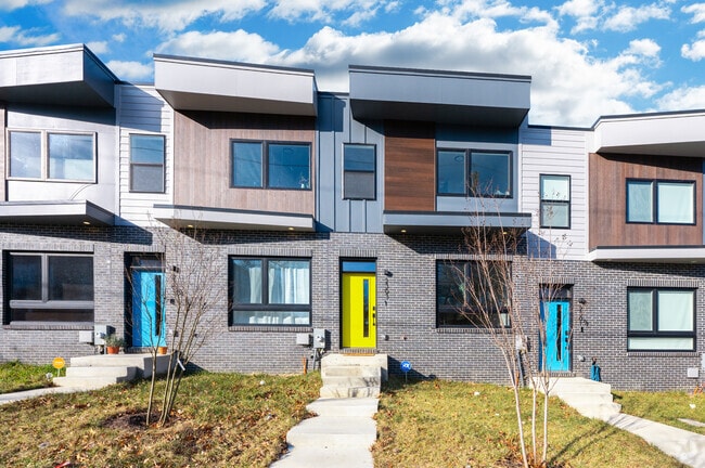 One of the new row homes on