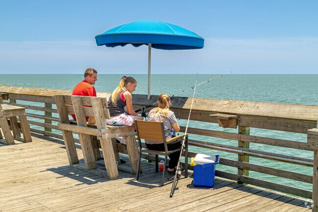 Residents enjoy a family outing at the Garden City Pier near Burgess.
