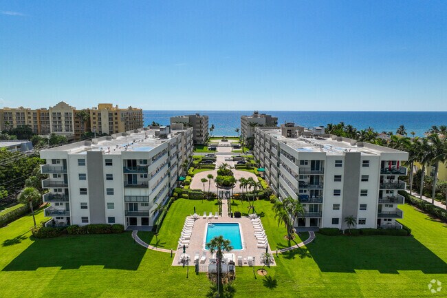 Pools and well maintained gardens are key elements of the residential living in Deerfield Beach.