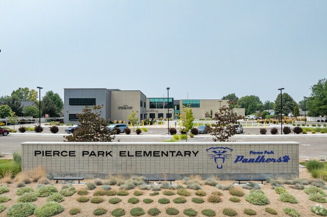 Front school signage at Pierce Park Elementary school.