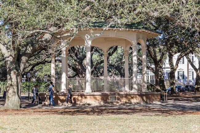 White Point Garden Gazebo is a perfect place to sit and relax in Charletowne.