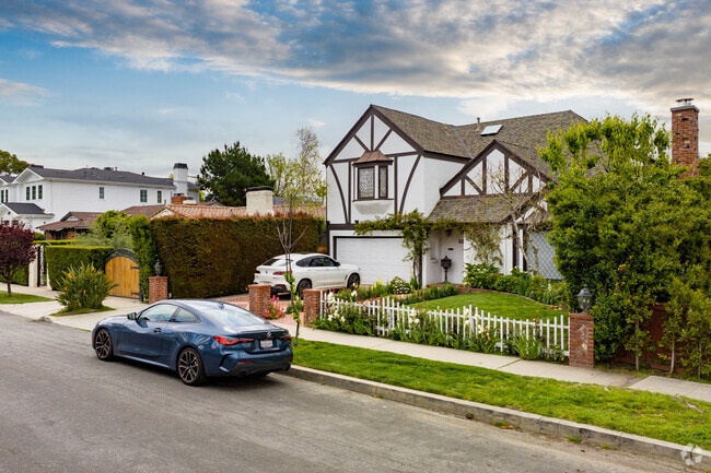 Tudor home styles are popular in two story single family homes Studio City.