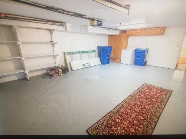 New Garage opener, spacious garage.