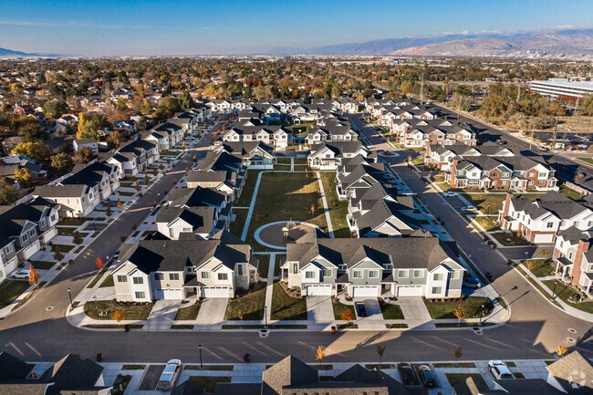 Granger has this charming townhome development planned with ample green space.