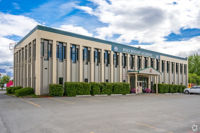 The main building for Holy Rosary Academy.