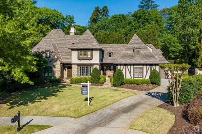 Tudor-style homes are popular among newer builds in North Buckhead.