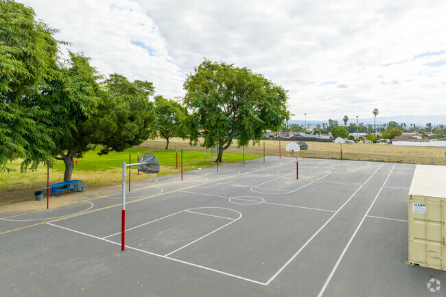 Kids revel on Thompson Elementary School's vibrant playground.