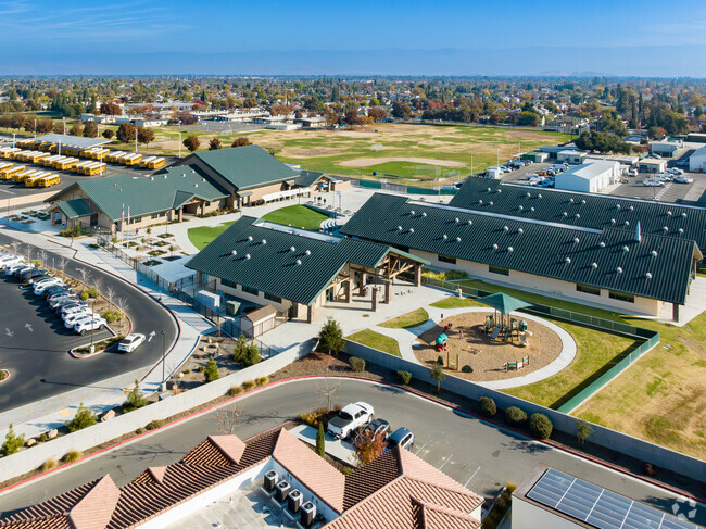 Looking Northeast towards the resident homes of Visalia from Sequoia High School.
